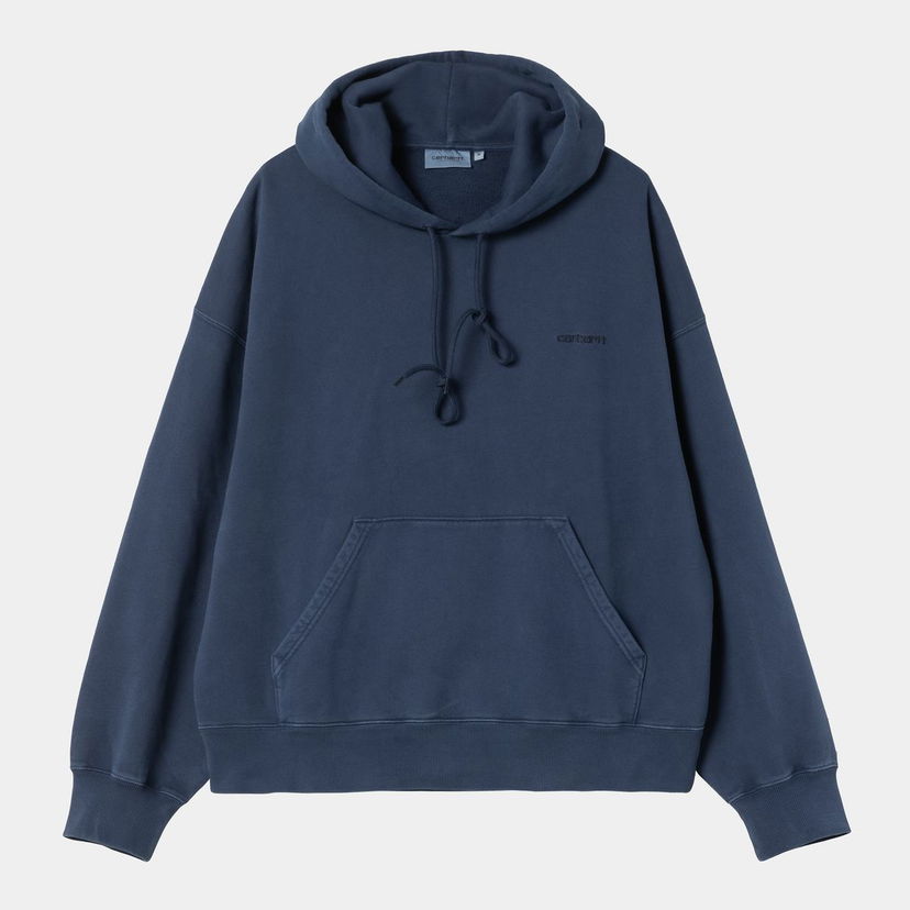Dukserice Carhartt WIP Hooded Benton Sweatshirt Jupiter garment dyed Tamnoplava | I034589_78