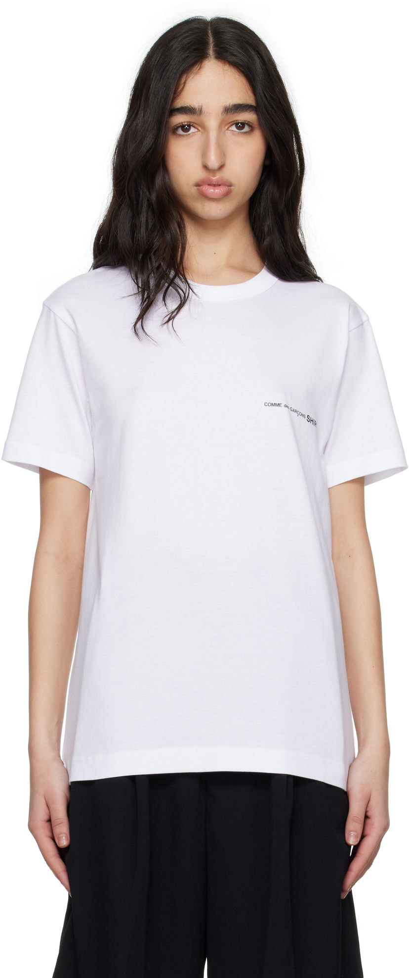 Majica kratkih rukava Comme des Garçons CDG Shirt Logo Tee Bijela | FO-T026-051