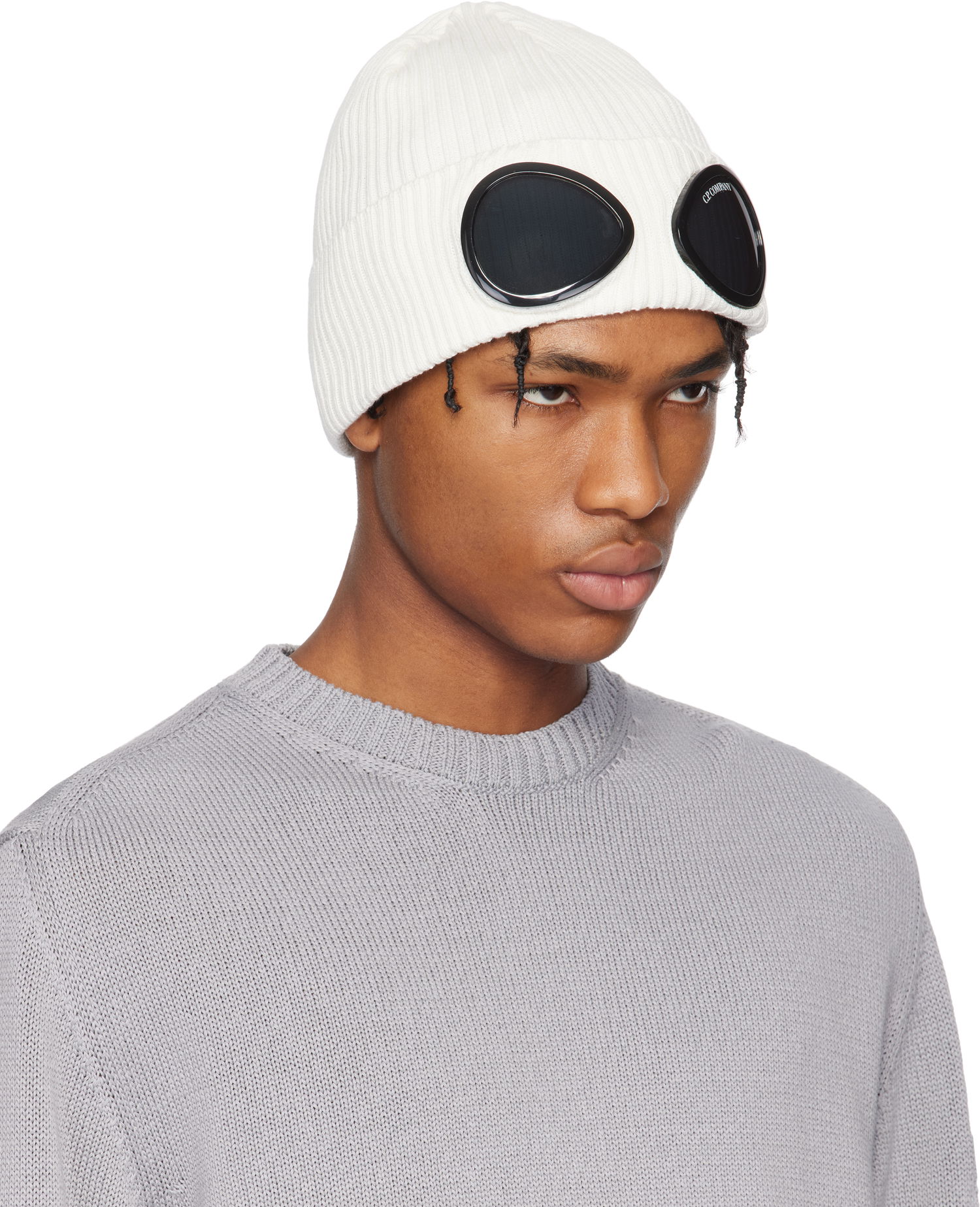 Kapica C.P. Company C.P. Company Goggle Beanie Bijela | 18CMAC016A-000727A, 1