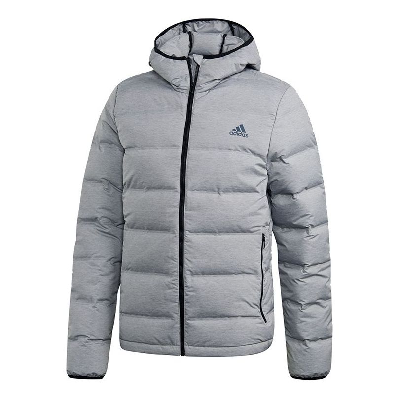 Pernata jakna adidas Originals Hooded Down Jacket Siva | CZ1386