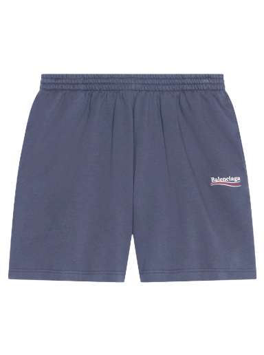 Kratke hlače Balenciaga Political Campaign Large Fit Sweat Shorts Tamnoplava | 676137TKVI91366