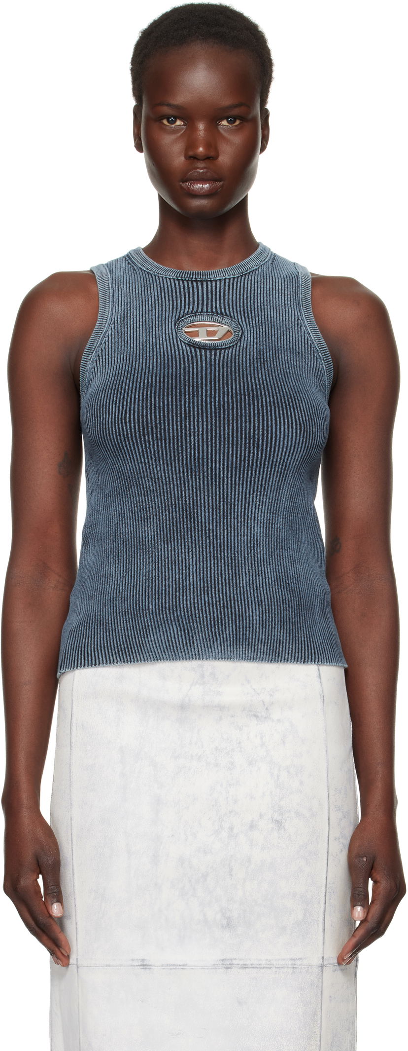 Majica bez rukava Diesel Anchor Slim-Fit Tank Top Plava | A14817 0ANAH