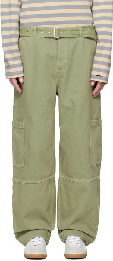 Cargo hlače MAISON KITSUNÉ Belted Utility Denim Cargo Pants Zelena | OM01104WD4012, 0