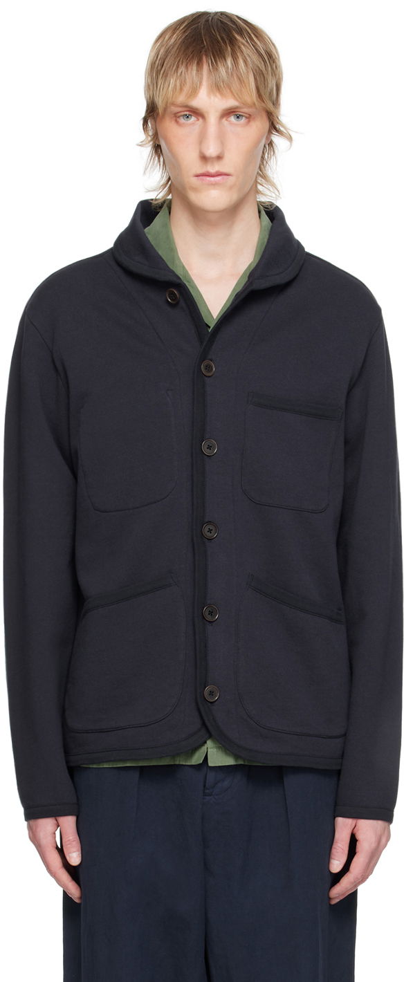 Jakna Universal Works Universal Works Button Jacket Tamnoplava | P3081