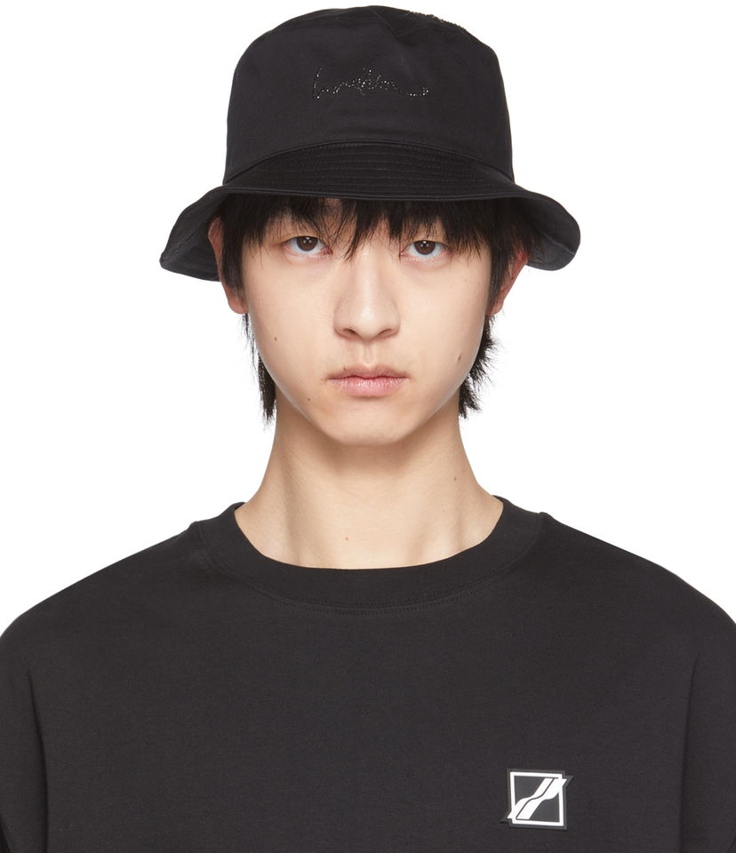 Kapa We11done We11done Hotfix Star Bucket Hat Crna | WD-AH1-22-410-U-BK