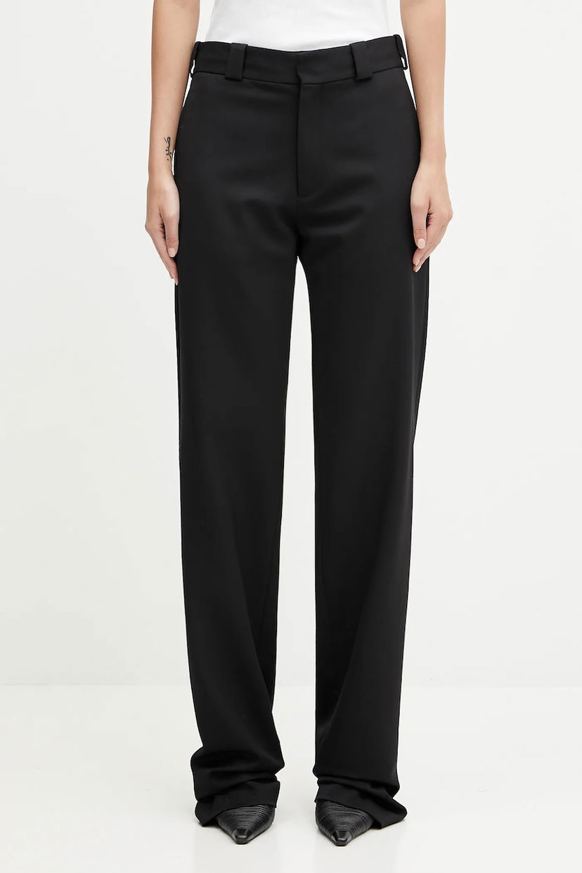 Hlače VETEMENTS Fitted Tailored High Waist Pants Crna | WH76TP300SB