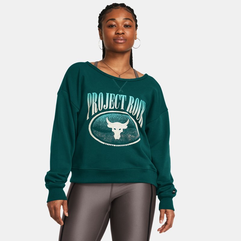 Majica kratkih rukava Under Armour Project Rock Heavyweight Terry Zelena | 1382705-449