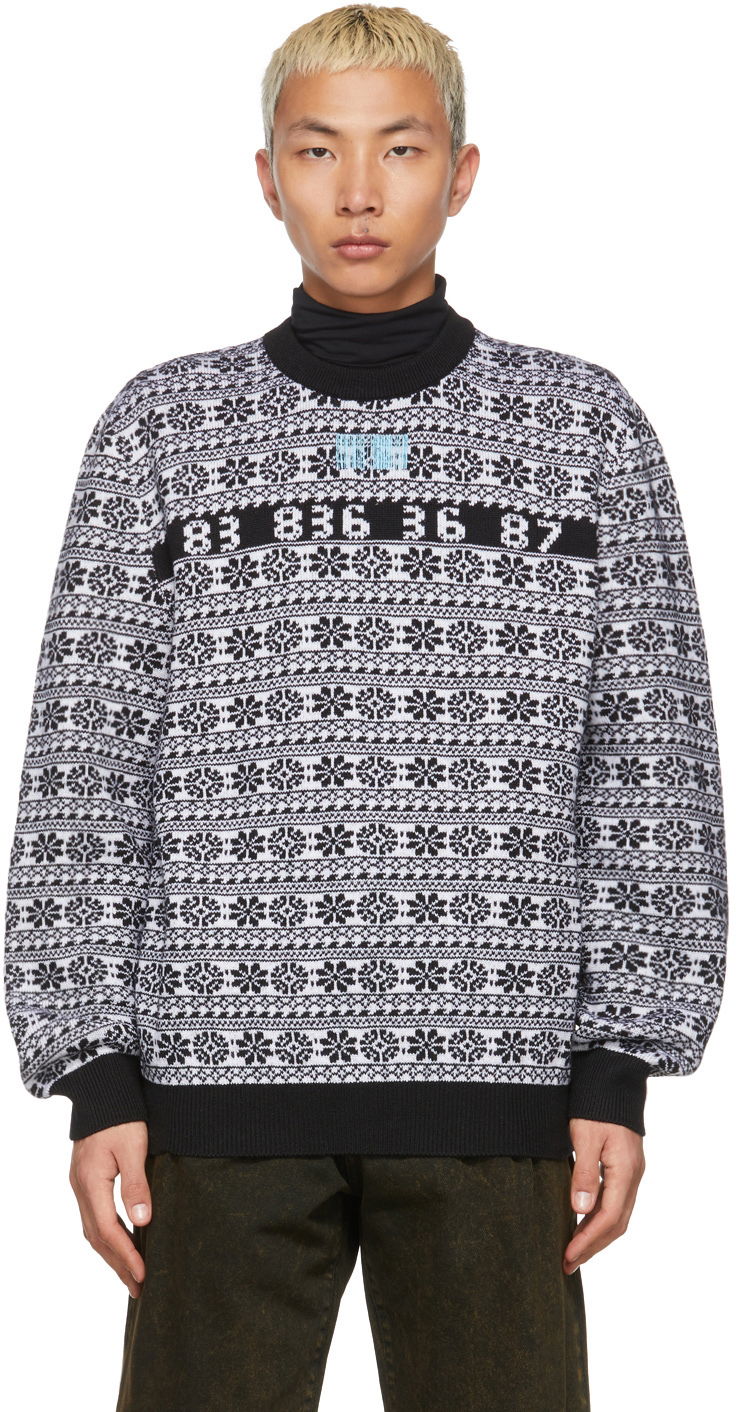 Džemper VETEMENTS Number Nordic Sweater Bijela | VL12KN140B