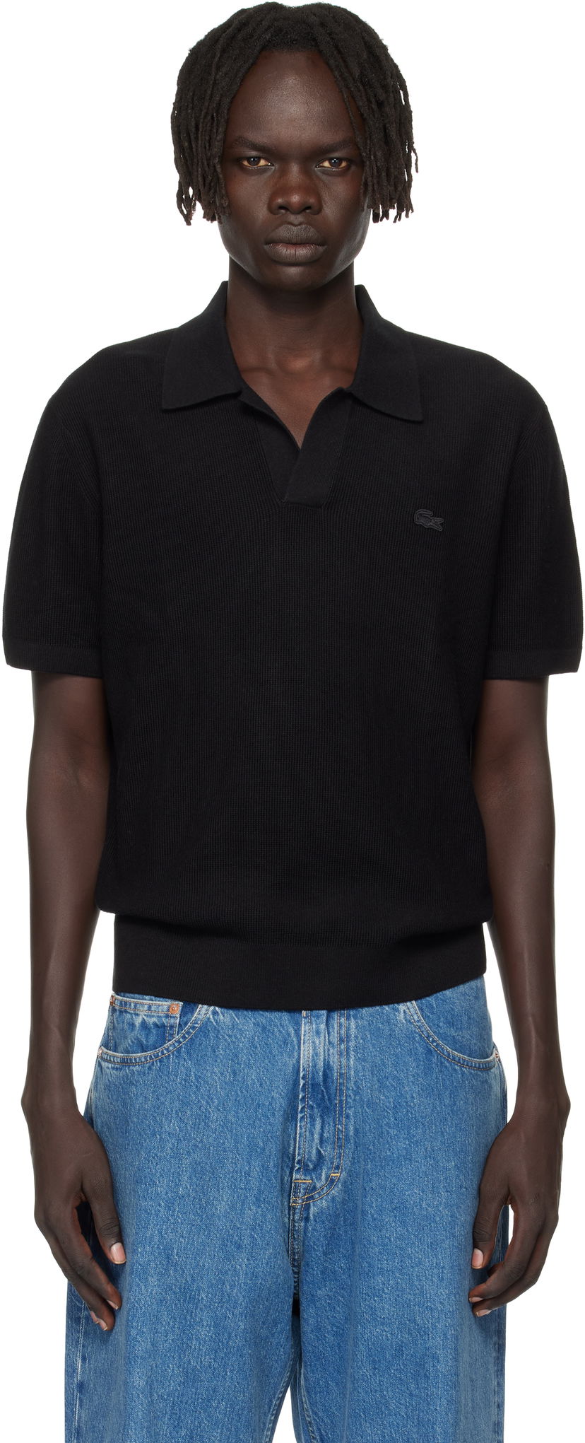 Polo majica Lacoste Lacoste Open Collar Polo Crna | AH5186_031