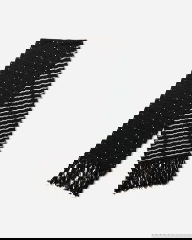 Šal KIKO KOSTADINOV Tarr Night Sky Textured Patterned Scarf with Fringe Crna | KKAW25KN09 112, 0