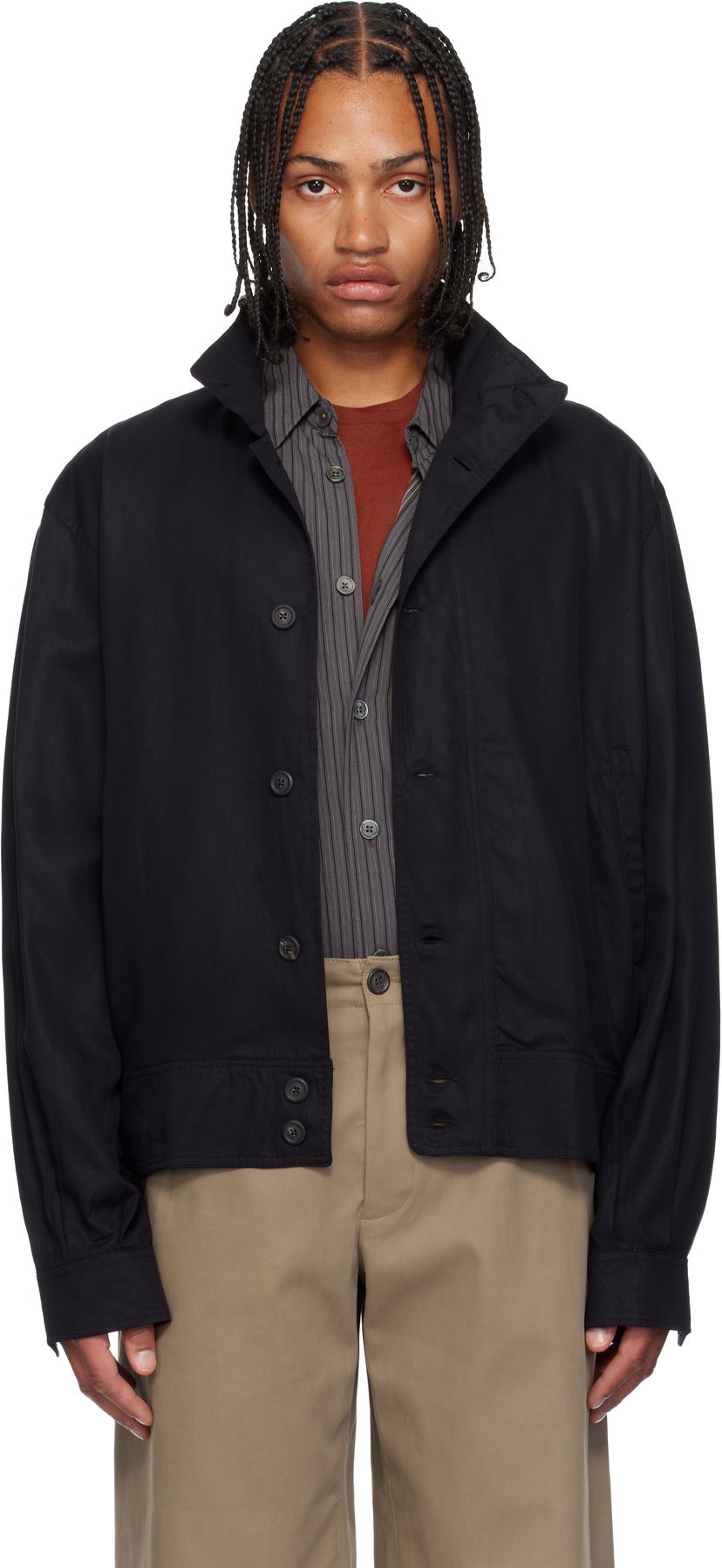 Bomber jakna OUR LEGACY Mock Bomber Jacket Crna | M4252MDB