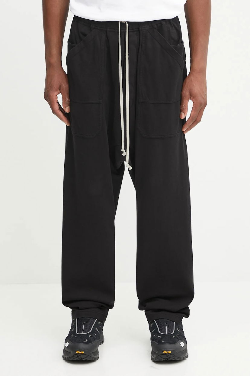Trenirka Rick Owens Rick Owens DRKSHDW Classic Cargo Drawstring Cotton Sweatpants Crna | DU02E7370.RIG