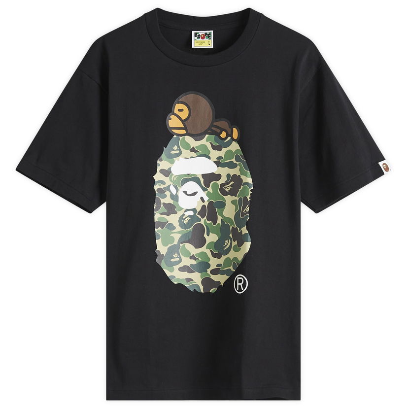 Majica kratkih rukava BAPE A Bathing Ape ABC Camoilo On Big Ape T-Shirt Crna | 002TEL301002M-BGN