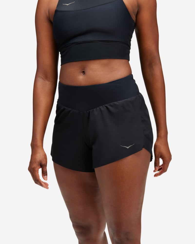 Kratke hlače Hoka One One Glide 4 Inch Running Shorts Crna | 1151091-BLK