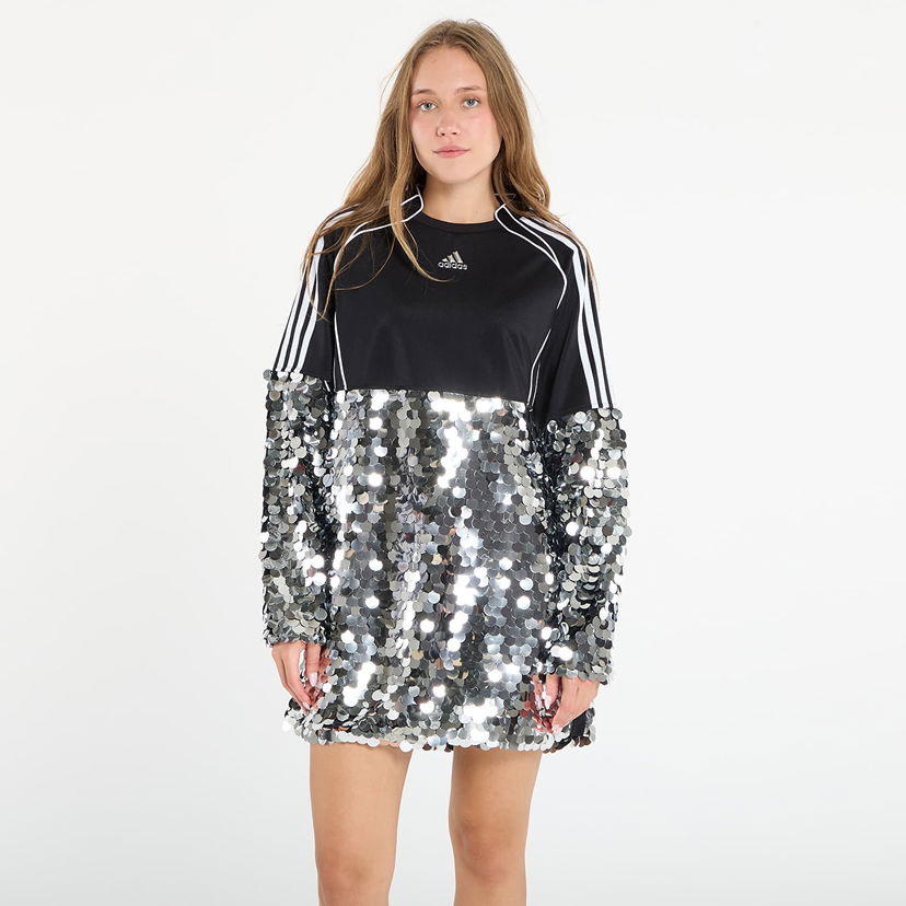 Haljina adidas Originals Adilenium Season 4 Teamgeist Sequins Mini Dress Crna | KE9798