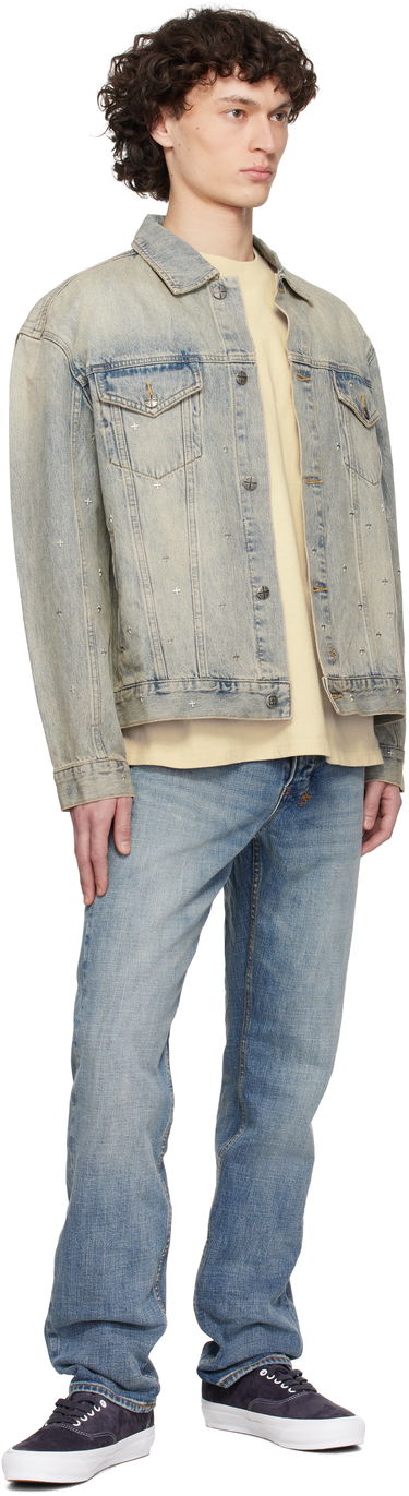Jakna Ksubi Ksubi Oh G Stagelight Metalik Denim Jacket Plava | MSP25JK010, 3