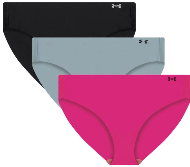 Gaćice Under Armour Under Armour Pure Stretch No Show Bikini Underwear - 3 Pack Crna | 1383897-652