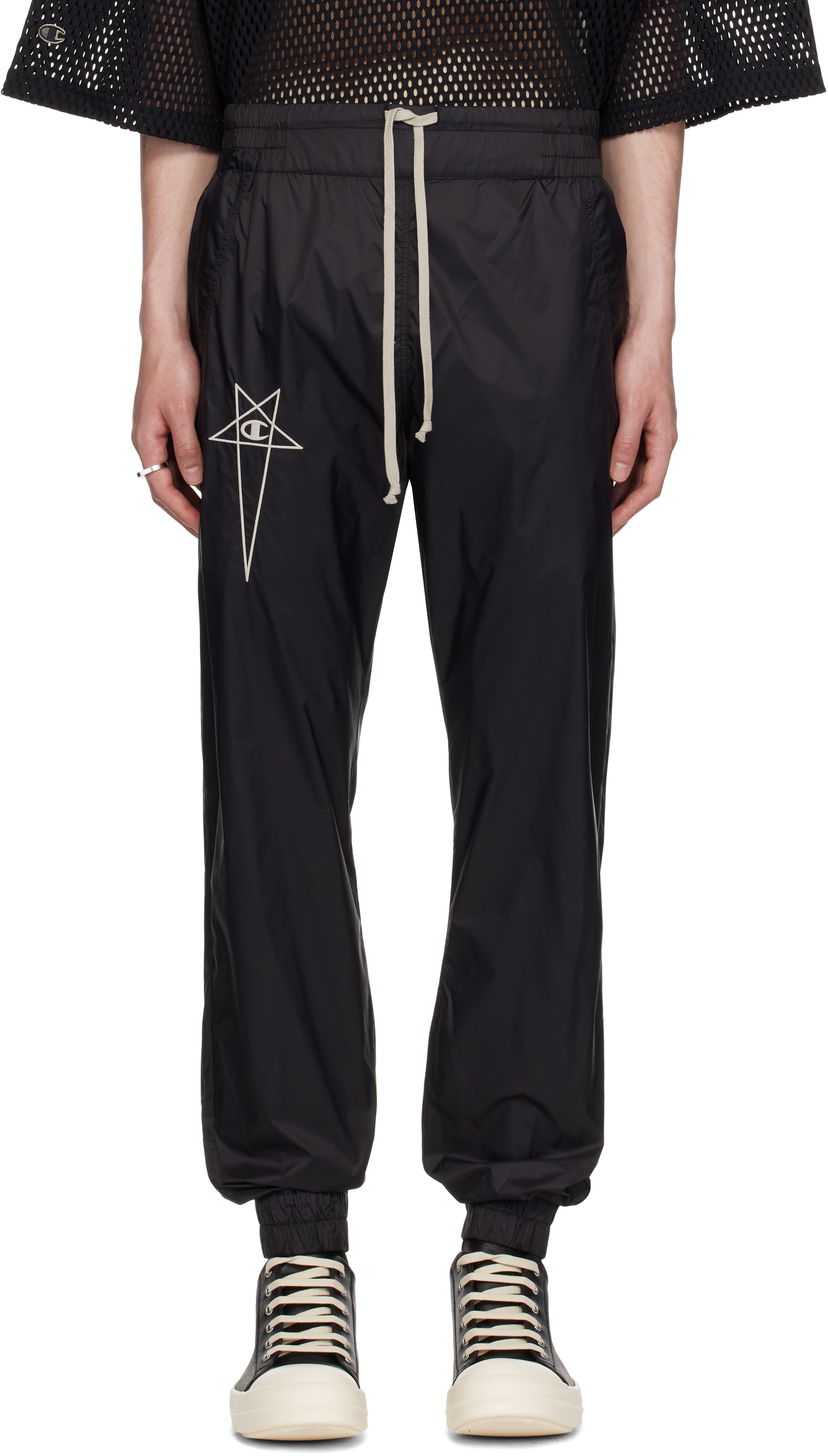 Trenirka Rick Owens Rick Owens Champion Edition Joggers Sweatpants Crna | CM01E1686 CHNY NYLON