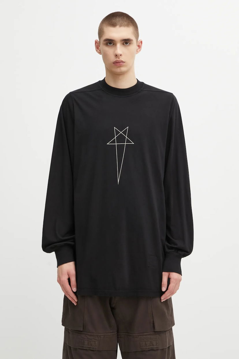 Majica kratkih rukava Rick Owens Rick Owens DRKSHDW Jumbo Long Sleeve T-Shirt Crna | DU02E7261.RNEP3