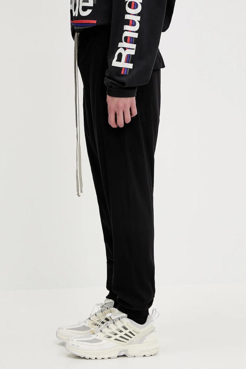 Trenirka Rick Owens Rick Owens DRKSHDW Knitted Prisoner Drawstring Drop Crotch Pants Crna | CM01E1690.CHJG, 1