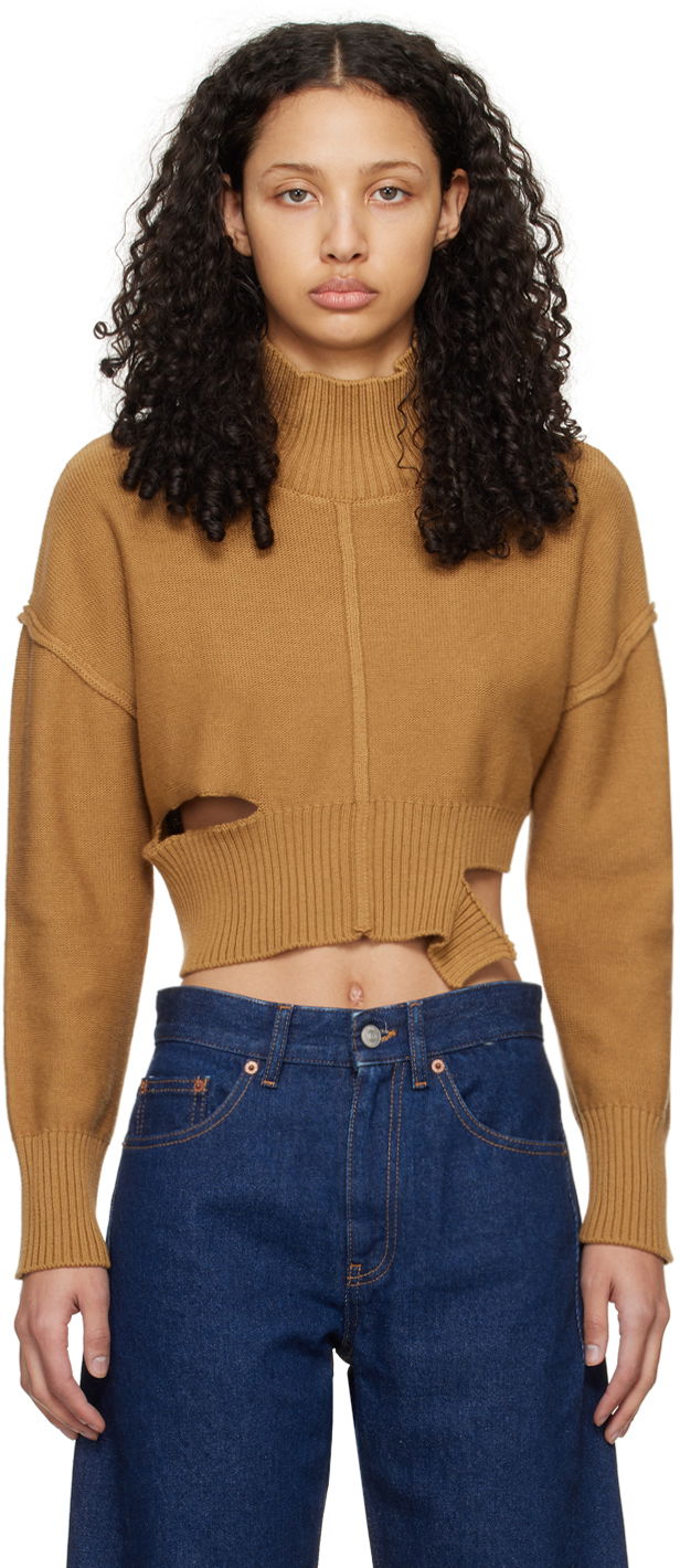 Džemper Maison Margiela MM6 Boxy Sweater Bež | S52HA0283 S18444