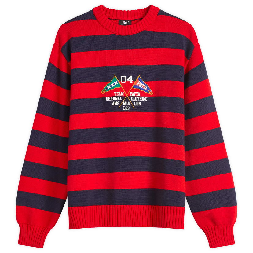 Džemper Patta Patta Stripe Flag Knit Jumper Crvena | POC-SS25-7020-324-0004-084
