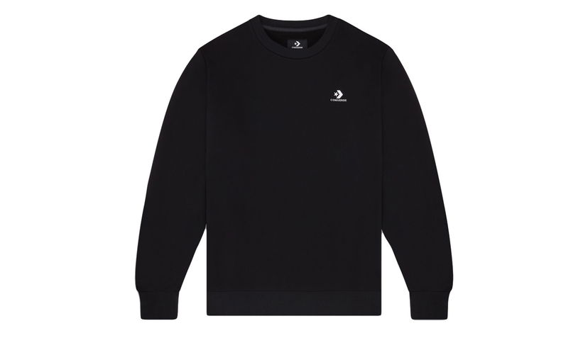 Džemper Converse Embroidered Star Chevron Fleece Crew Sweatshirt Crna | 10019924-A01