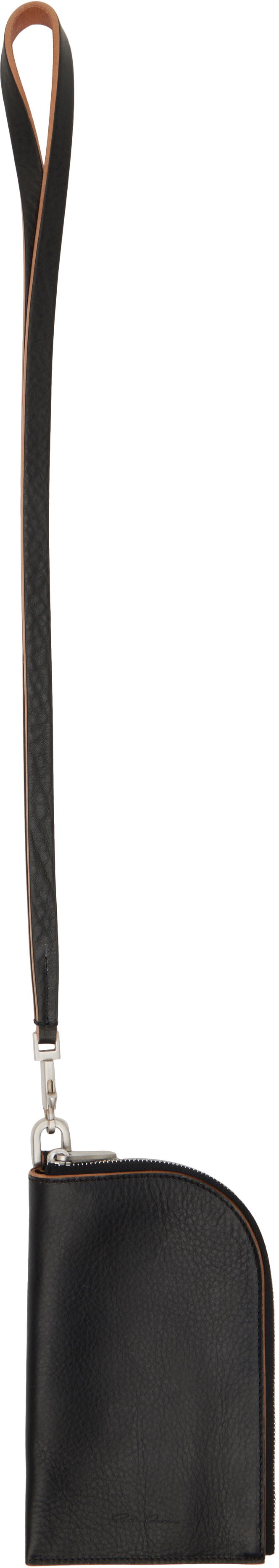 Novčanik Rick Owens Rick Owens Concordians Leather Neck Wallet Crna | RA02E0711 LGET