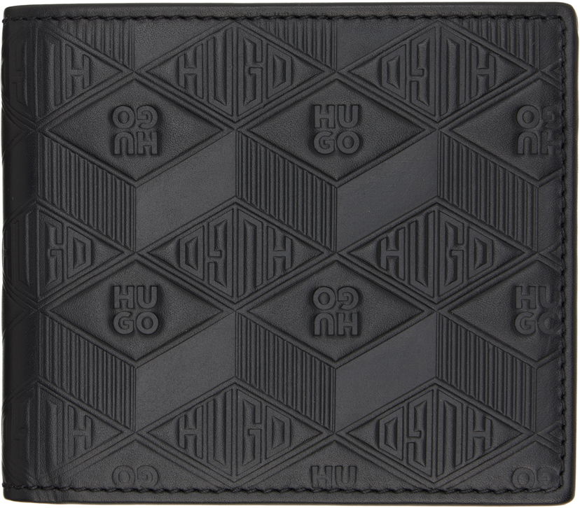 Novčanik BOSS Hugo Embossed Leather Wallet Crna | 50542006