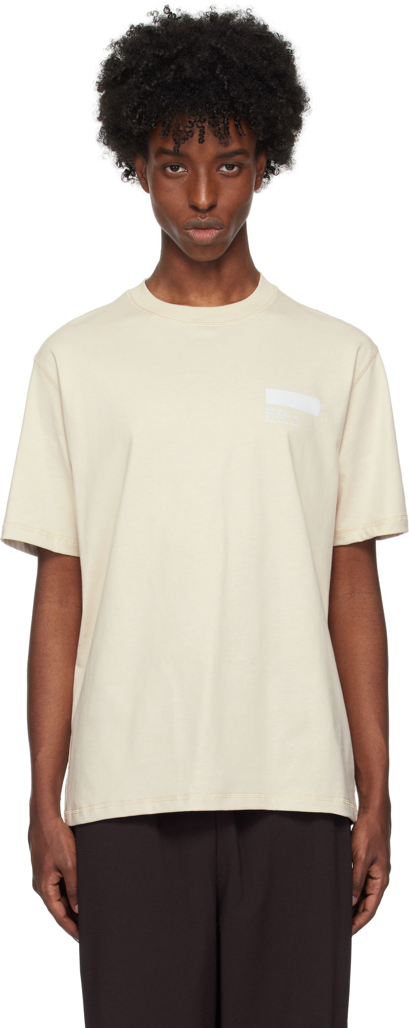 Majica kratkih rukava AFFXWRKS Standardized T-shirt Bež | FW24T02