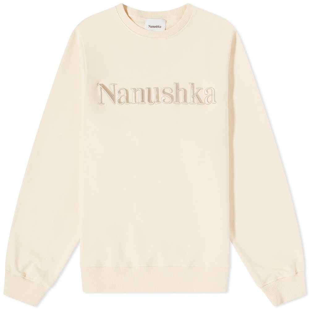 Dukserice Nanushka Remy Logo Crew Sweat Bež | NM21RSSW01071, 0