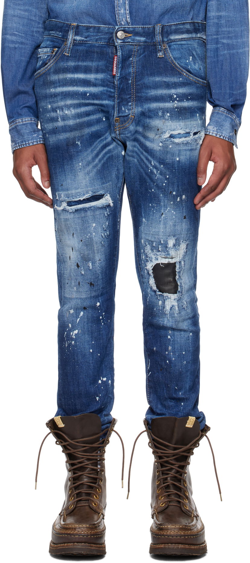 Jeans DSQUARED2 Dsquared2 Cool Guy Ripped Wash Jeans Plava | S74LB1635_S30872