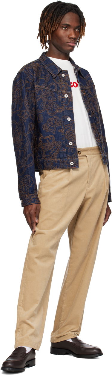 Jakna KENZO Kenzo Paris VERDY Edition Embroidered Denim Trucker Jacket Plava | FF55DV3096V1, 3
