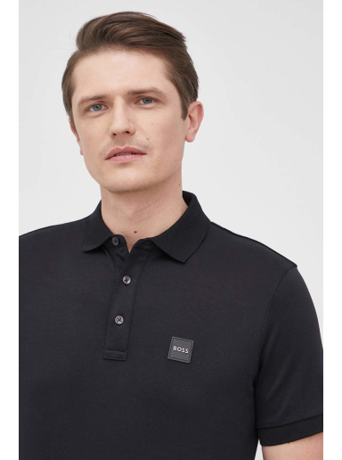 Majica kratkih rukava BOSS Polo Shirt Logo Badge Crna | 50467115