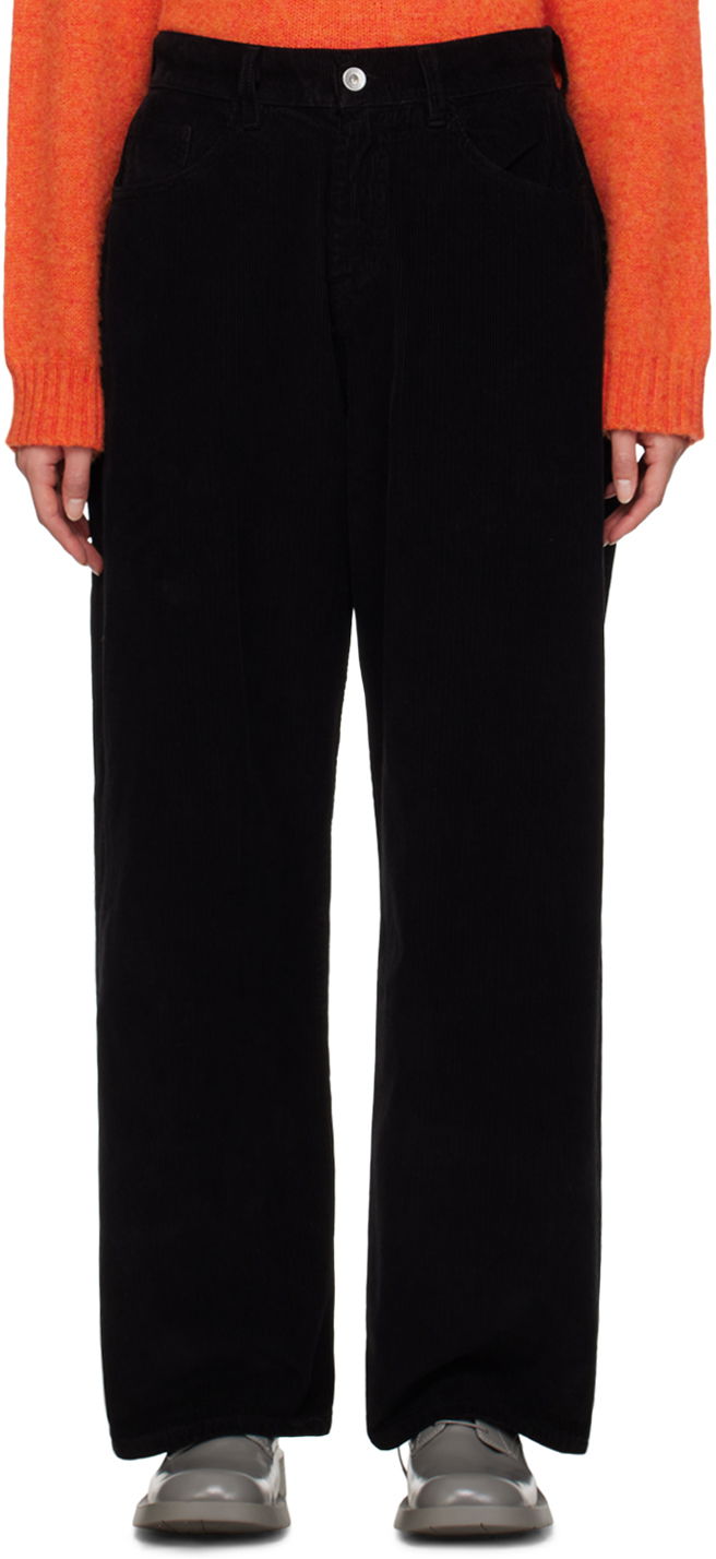 Hlače YMC YMC Silver Corduroy Trousers Crna | Q4VAL