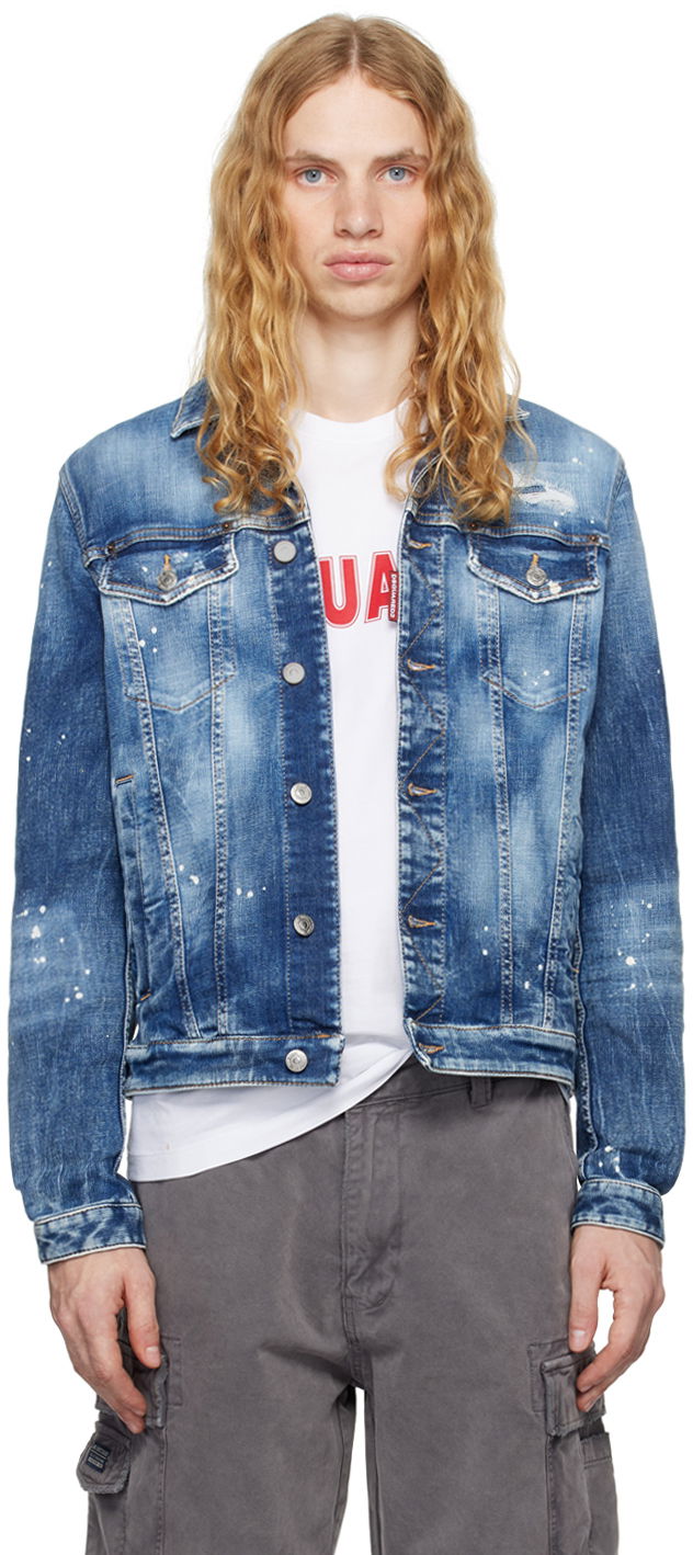 Jakna DSQUARED2 Medium Heritage Denim Jacket Plava | S74AM1521_S30872