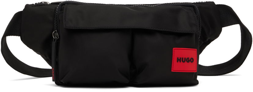 Torba oko struka BOSS HUGO Twill Double Flap Pocket Belt Bag Crna | 50541616