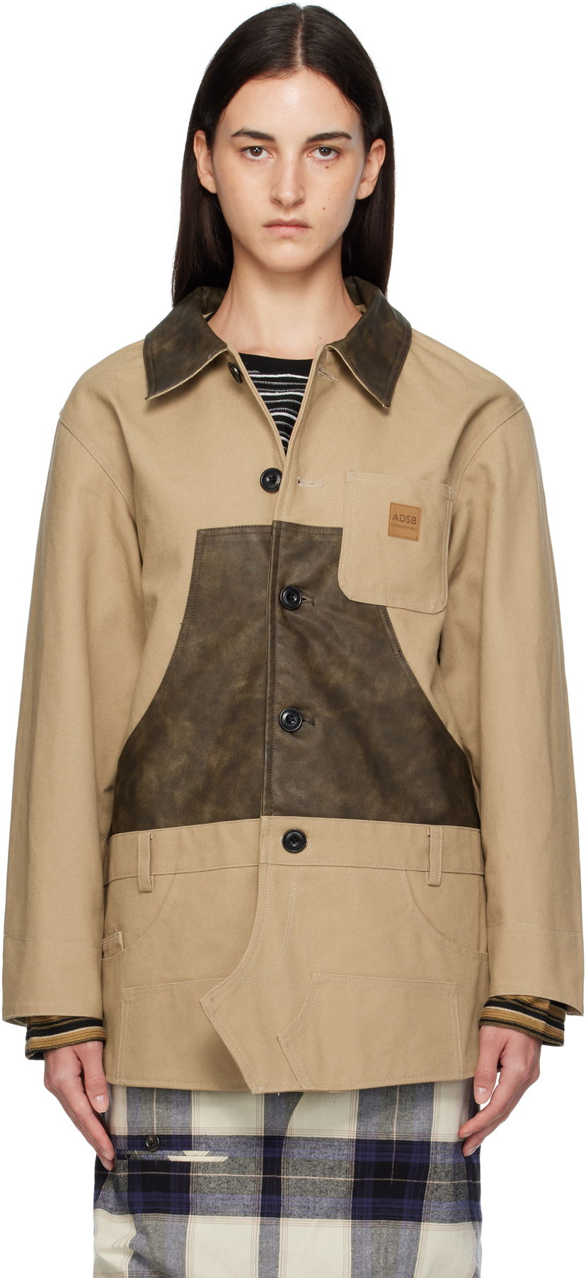 Kaputi Andersson Bell Andersson Bell Carpenter Shorts Inserted Coat Bež | awa720w