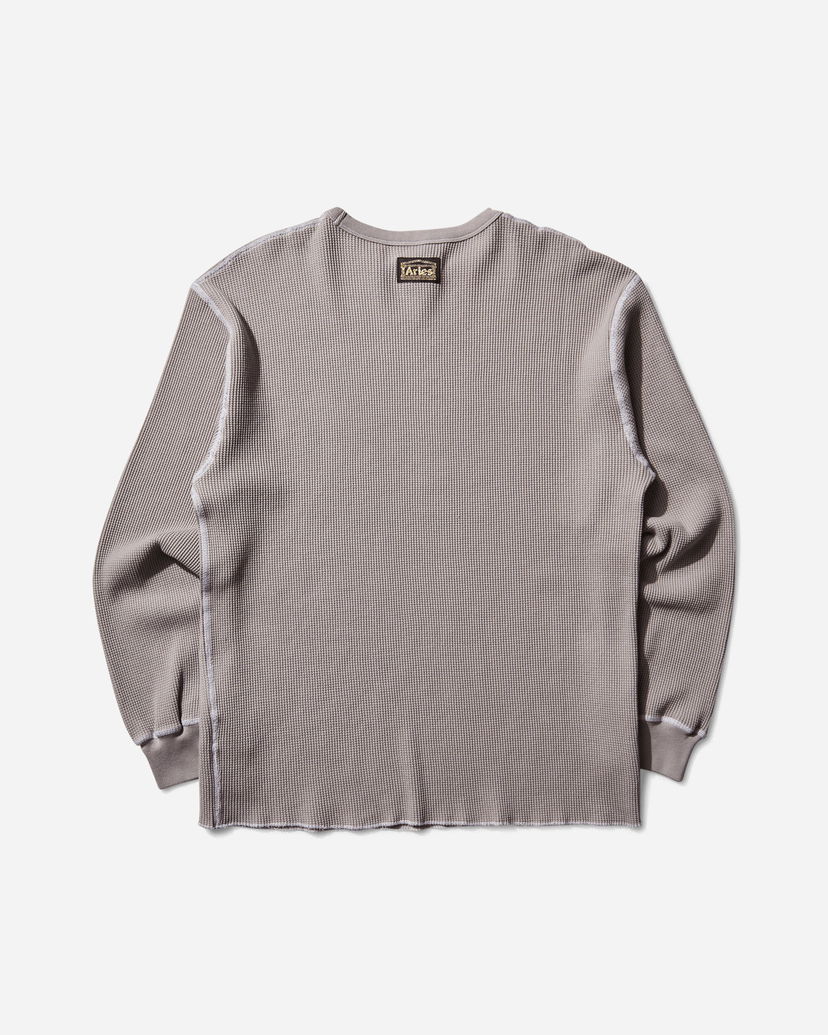 Majica kratkih rukava Aries Reversible Waffle Longsleeve T-Shirt Siva | AR4066604 Grey