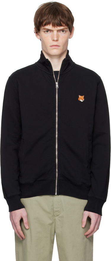 Dukserice MAISON KITSUNÉ Fox Head Patch Fullzip Regular Sweatshirt Crna | PM02134KM0340, 0