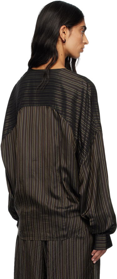 Košulja Dries Van Noten Dries Van Noten Striped Long Sleeve Wrap Shirt Smeđa | 252-010715-2267, 2