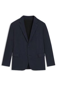 Slim-Fit Twill-Print Jersey Blazer
