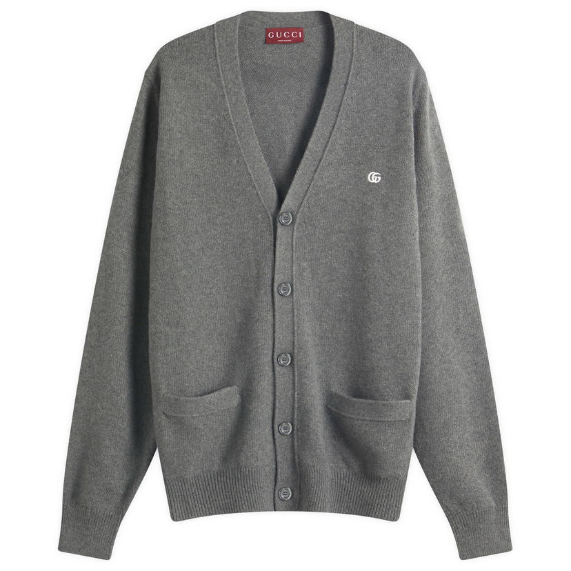 Džemper Gucci Gucci Monogram Wool Cashmere Cardigan, Large Siva | 815009-XKEK5-1078