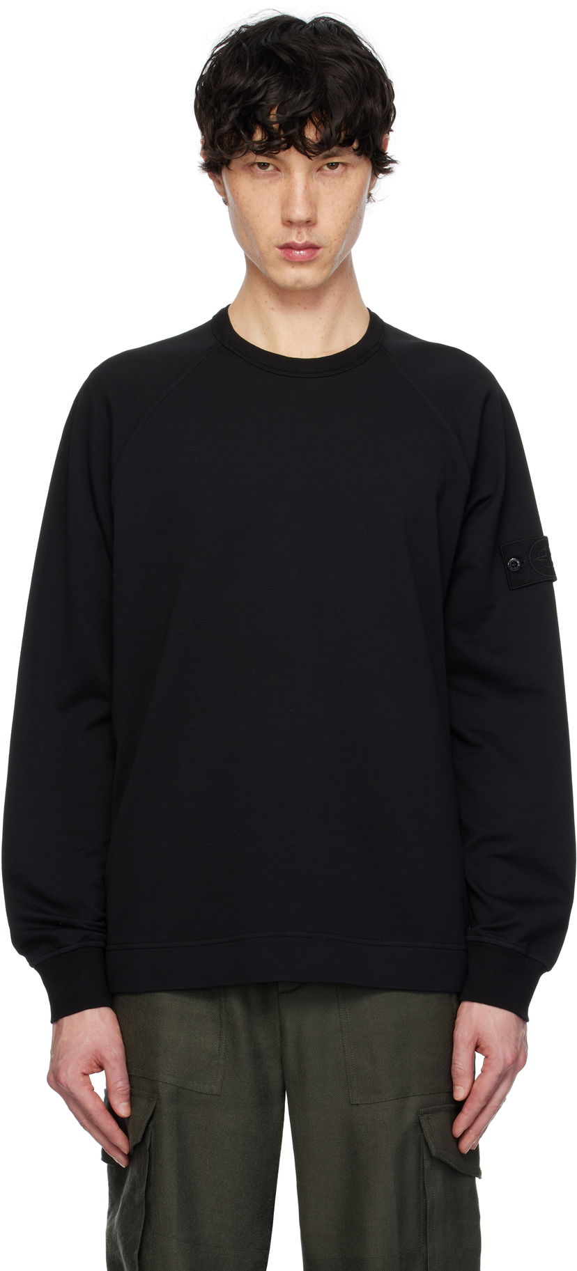 Džemper Stone Island Stone Island Garment Dyed Sweatshirt Crna | K1S15 6100011 S00F3