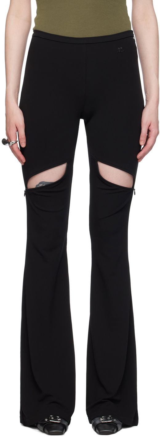 Tajice Courrèges Cutout Flare Trousers Crna | 224JPA232JS0066