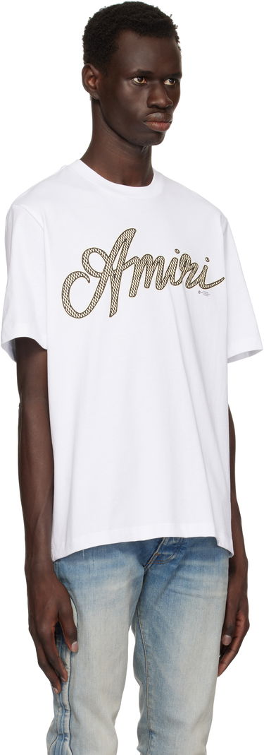 Majica kratkih rukava AMIRI Amiri Script T-Shirt Bijela | AMJYTE1193, 1