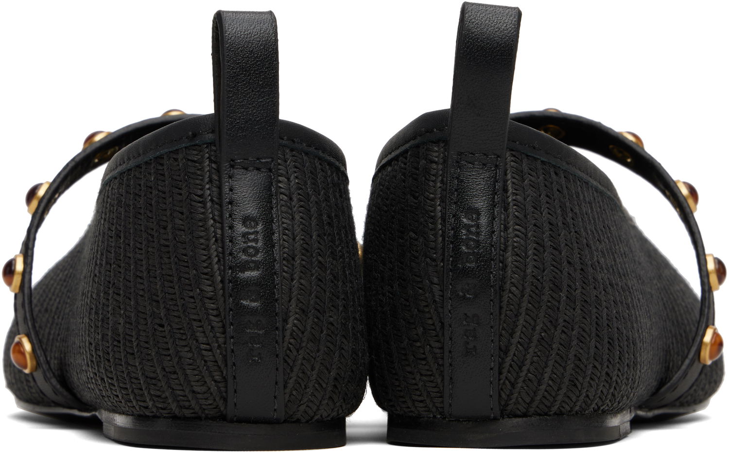 Haljina rag & bone rag & bone Spire Straw Mary Jane Ballerina Flats Crna | WFF25PF1003ST3, 1