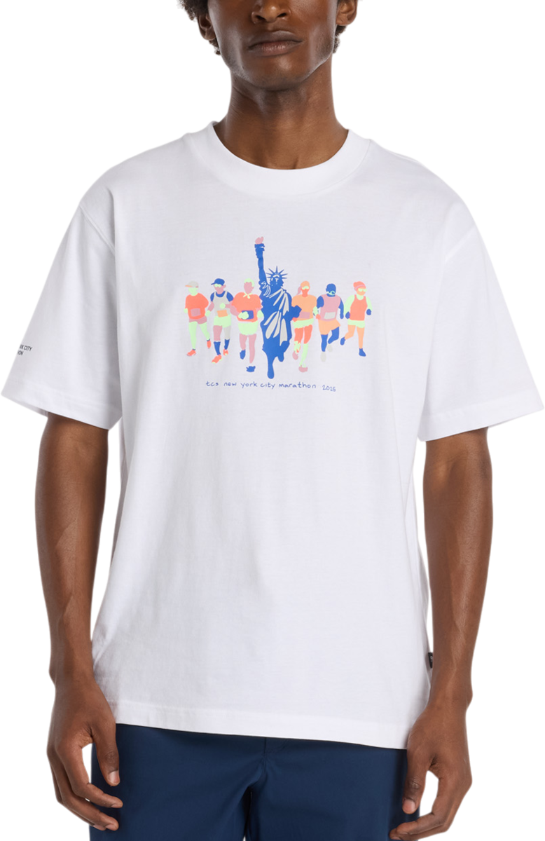 Majica kratkih rukava New Balance NYC Marathon Statue of Liberty Graphic T-Shirt Bijela | mt53536m-wt, 0