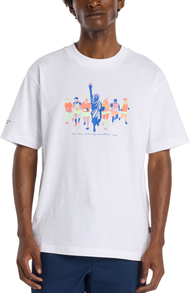 Majica kratkih rukava New Balance NYC Marathon Statue of Liberty Graphic T-Shirt Bijela | mt53536m-wt, 0