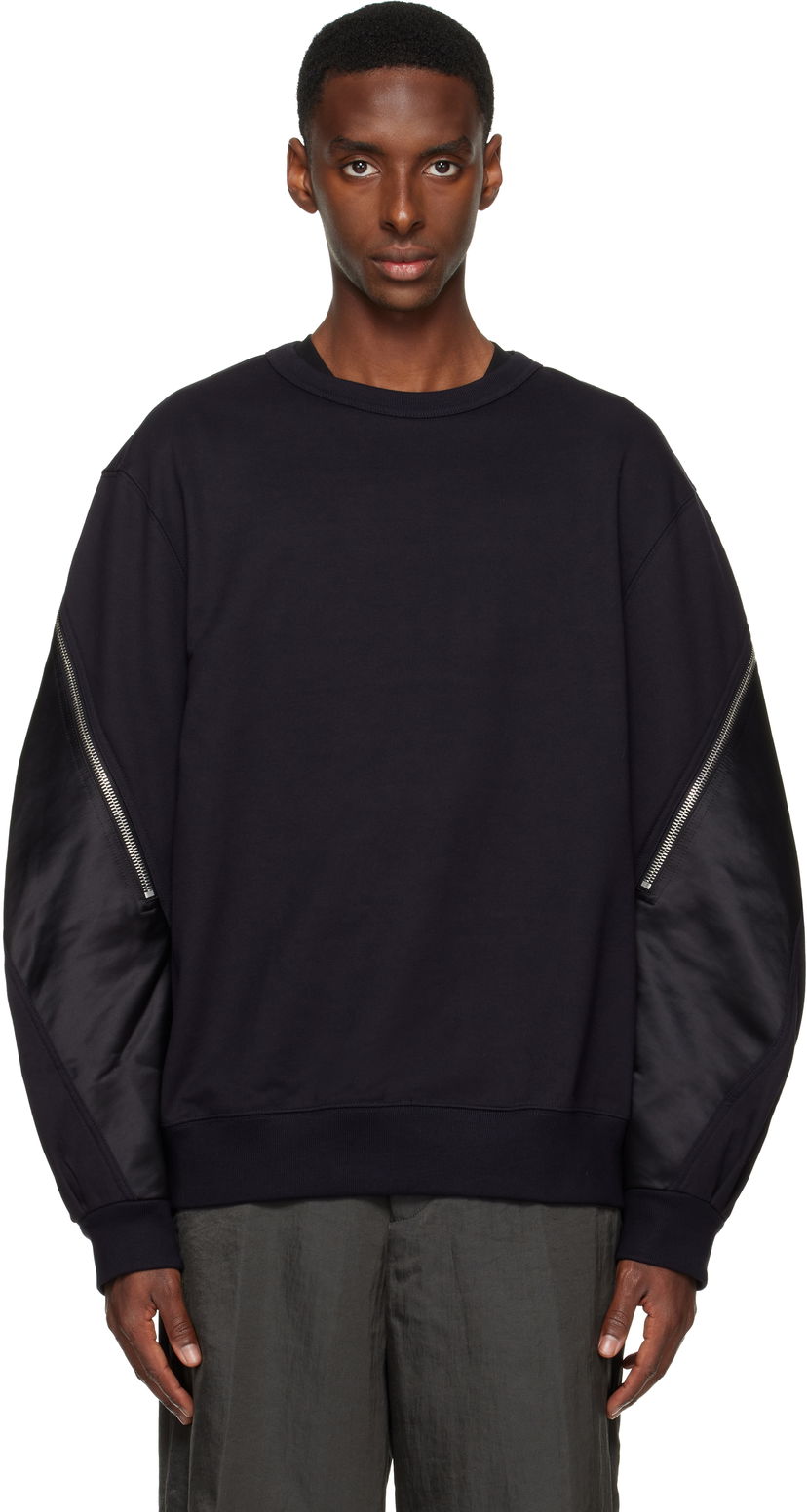 Dukserice Dries Van Noten Dries Van Noten Contrast-Panel Zippered Sweatshirt Crna | 252-021154-2611
